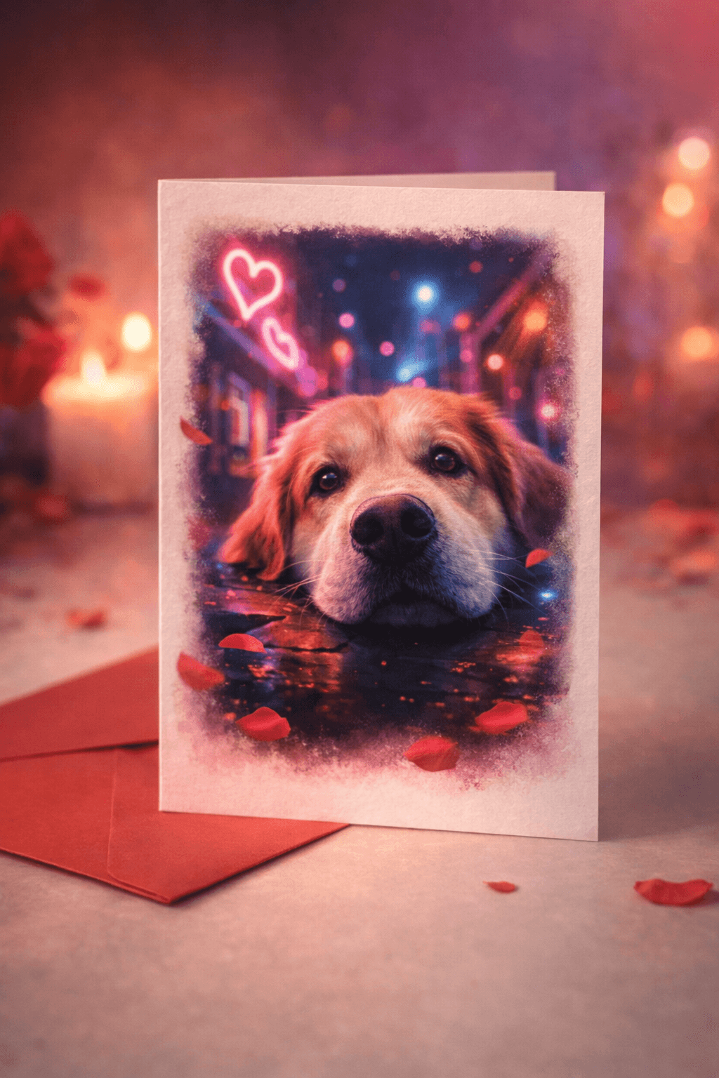 A greeting card being opened